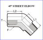Stainless Steel 45* Street elbows